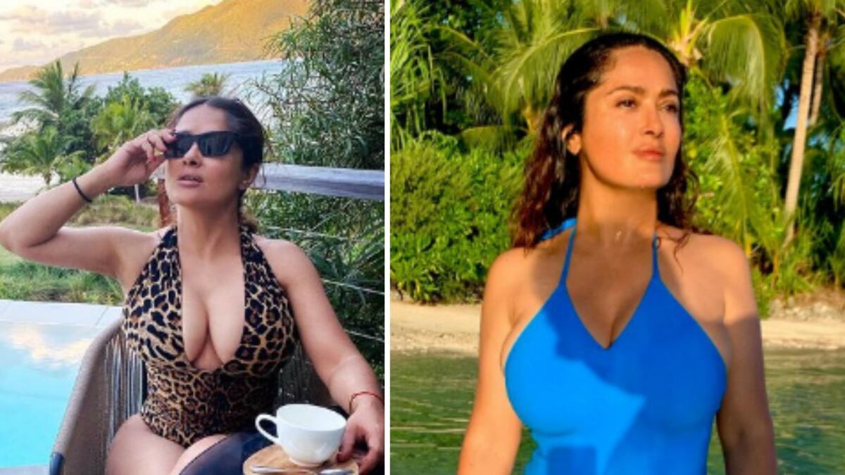 bikini para mujeres de pechos grandes, Salma Hayek