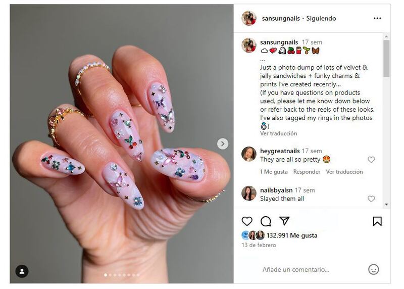 Las uñas coreanas son una de las grandes tendencias en manicura en 2024