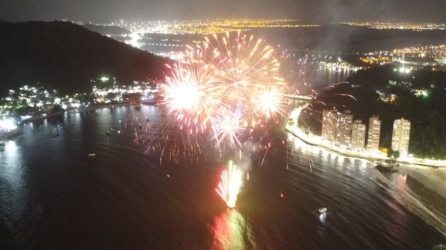 Bertioga, Praia Grande, Mongaguá e Itanhaém não terão os shows pirotécnicos.
