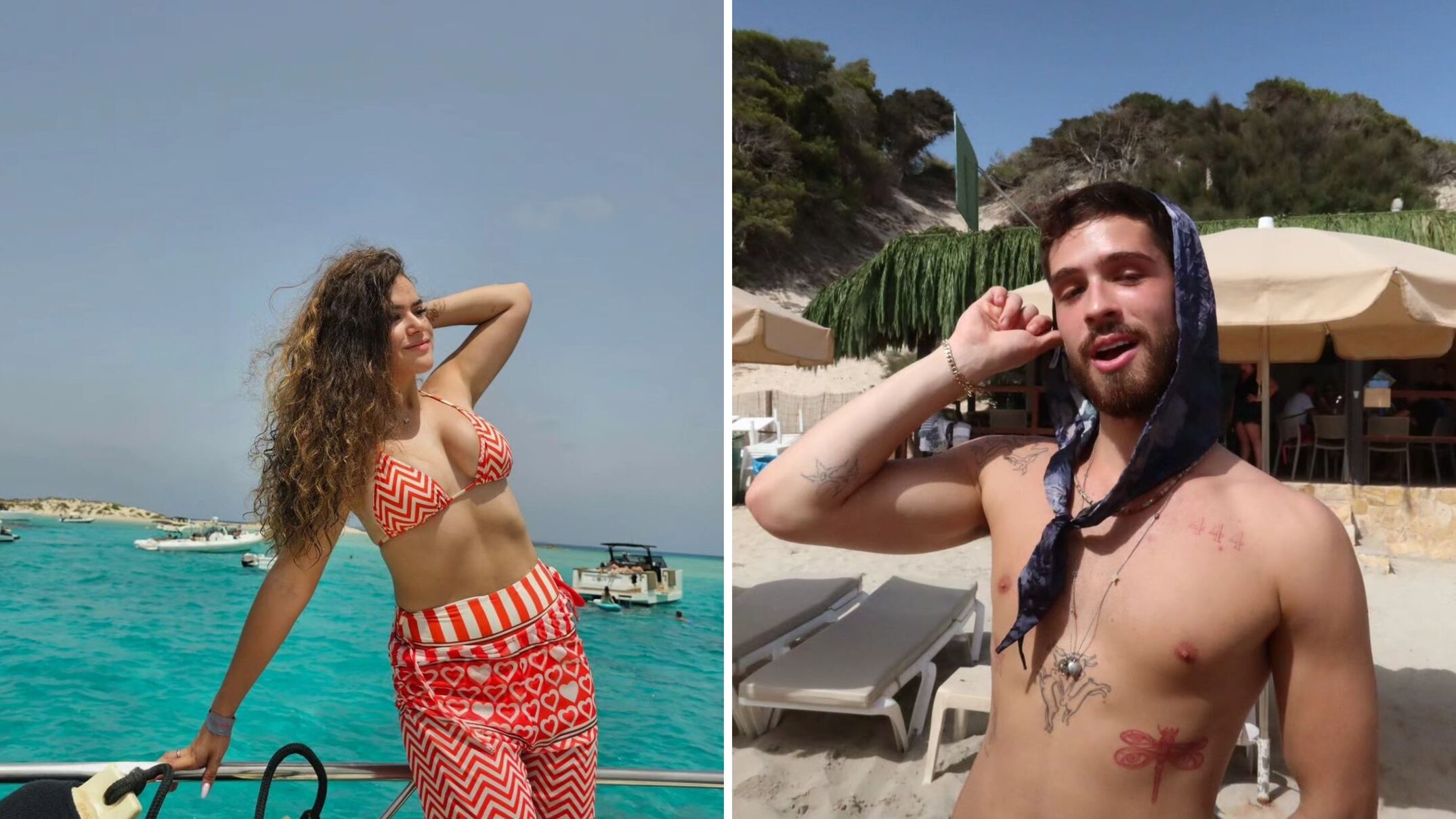 Maisa e João Guilherme juntos em Ibiza