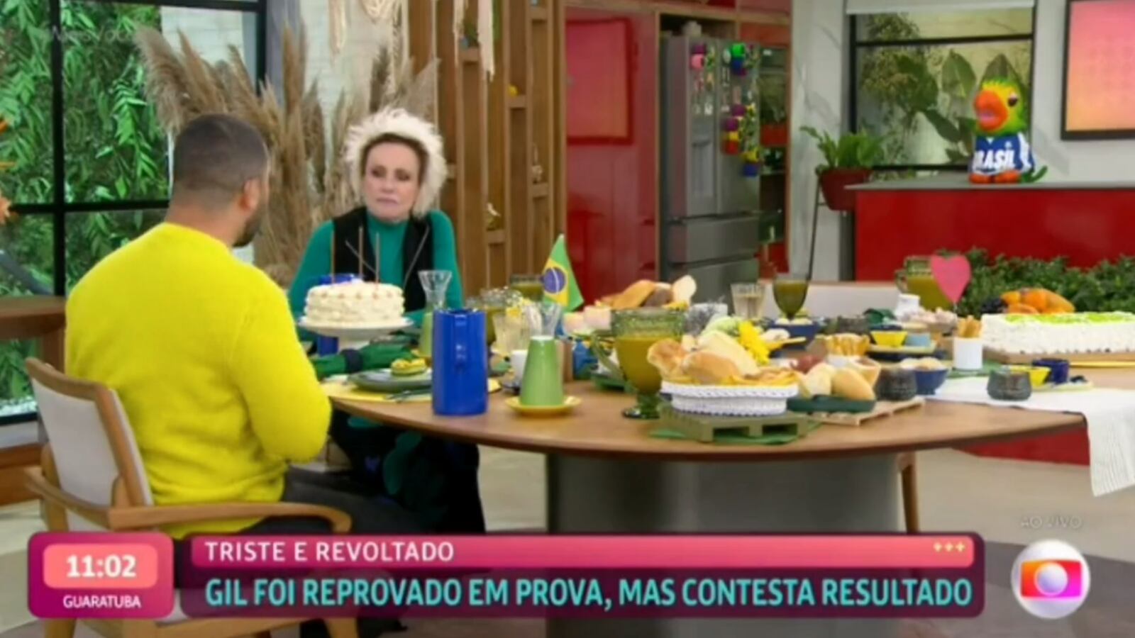 Gil do Vigor desabafa com Ana Maria Braga sobre resultado de prova em universidade nos Estados Unidos