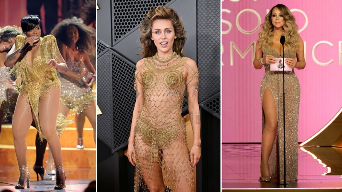 Los 4 mejores vestidos dorados de las famosas: Miley Cyrus brilló como el oro