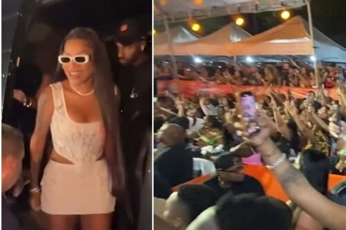 Ludmilla realiza show surpresa em subúrbio e moradores ‘invadem’ viaduto para assistir