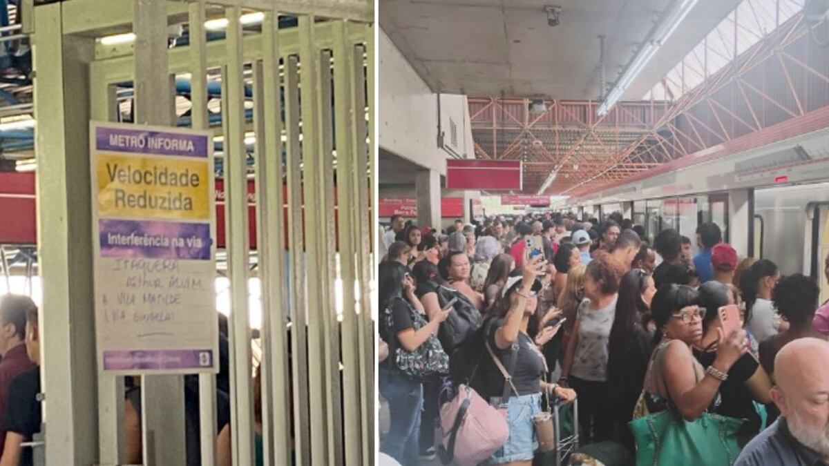 Trens circulam com velocidade reduzida e estações ficaram lotadas