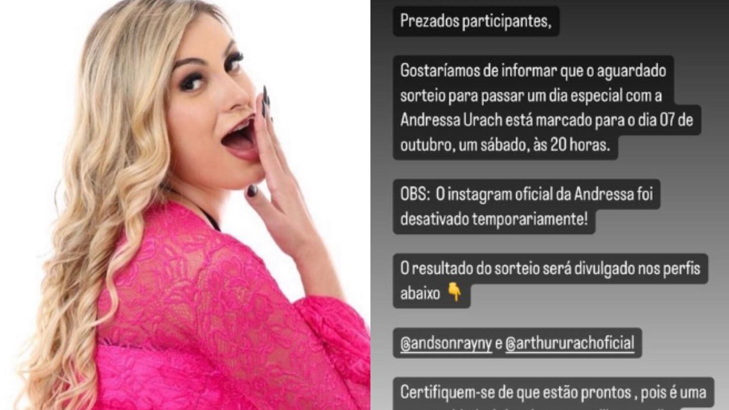 Loira foi denunciada por postagens picantes