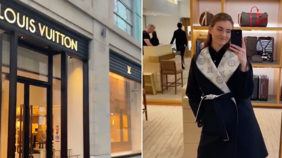 Trabalhadora de loja de grife