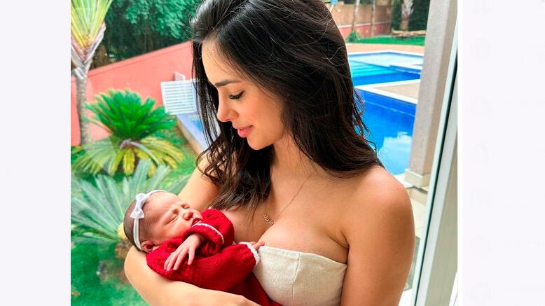 Bruna e a filha Mavie