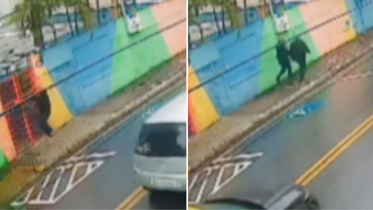 Uma idosa foi atropelada na fuga dos bandidos