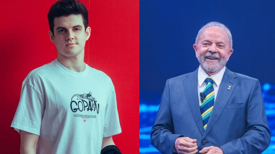 Jogador Kami e presidente Lula