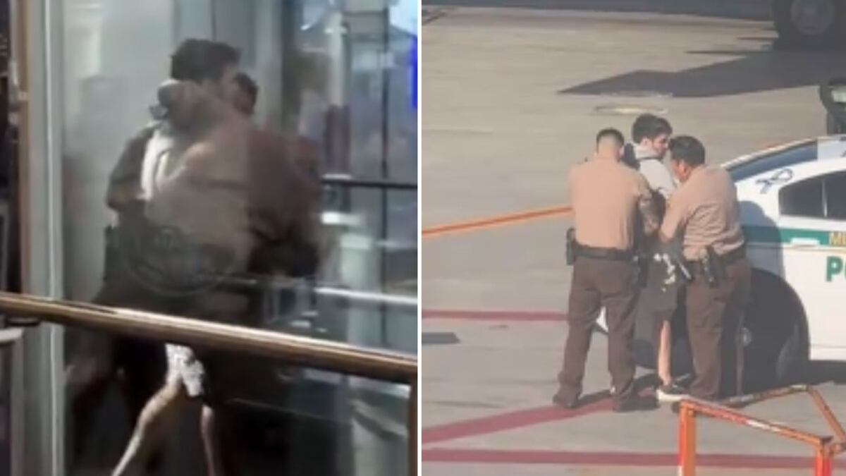 Eles são acusados de agredirem funcionários de companhia aérea, mas negam