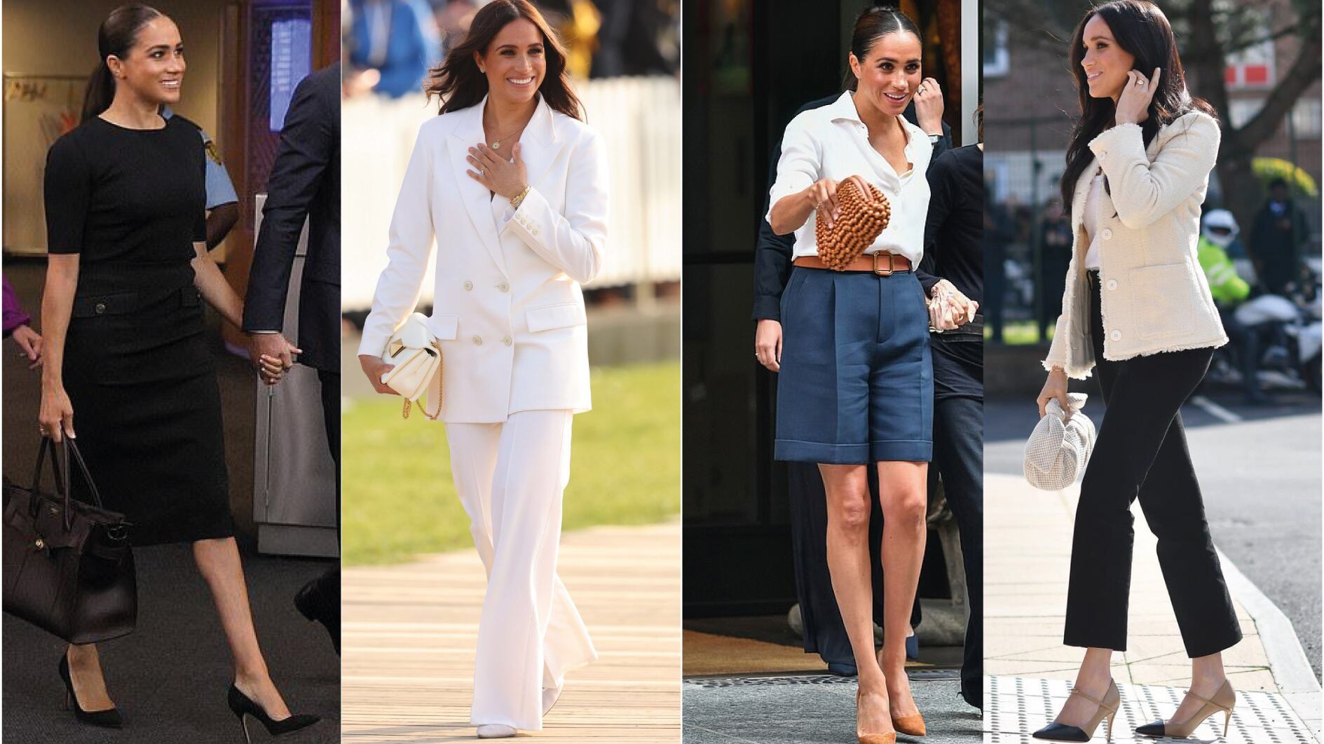 Meghan Markle possui um estilo atemporal que se adequa a diferentes situações e que pode ser aplicado nos looks de trabalho.