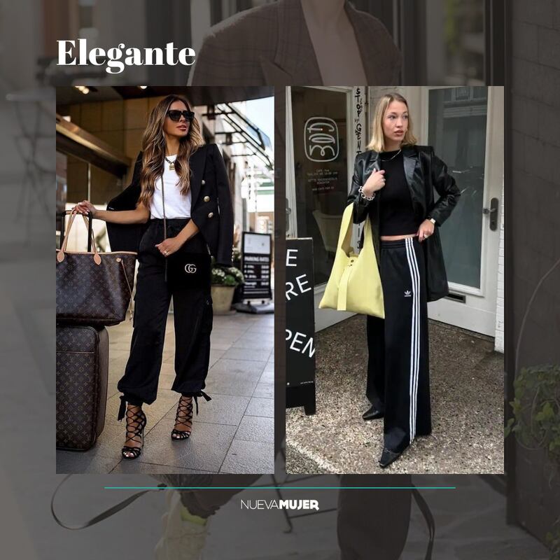 ¿Cómo combinar joggers con blazer o abrigo?