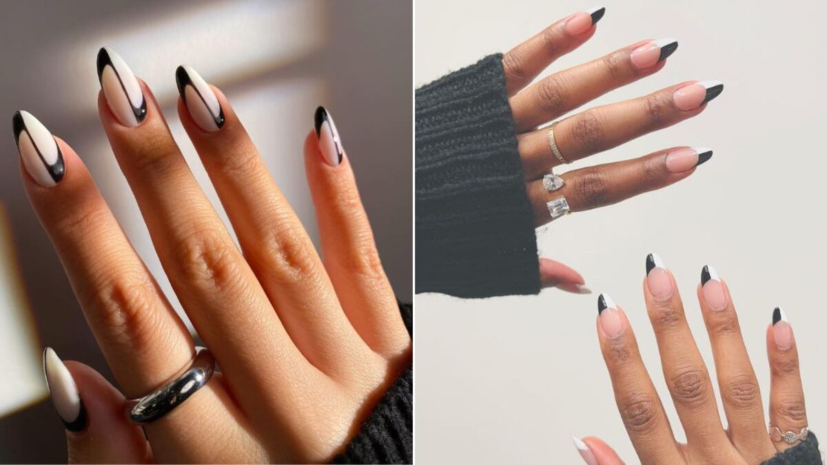 Las 'tuxedo nails' no son nuevas, pero causarán sensación durante la época otoñal