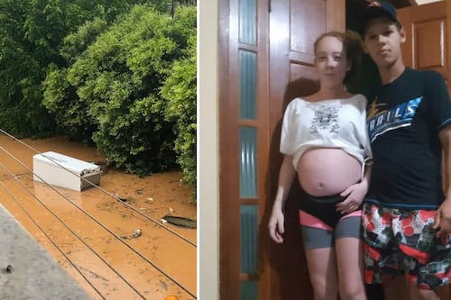 VÍDEO: Marido coloca esposa grávida dentro de geladeira para tirá-la de enchente no ES: “Me salvou”