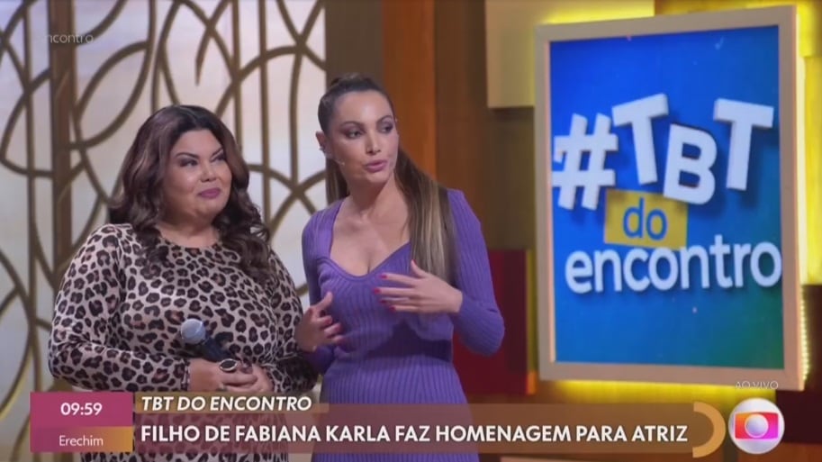 No TBT do Encontro, Fabiana Karla relembra alguns momentos que passou na TV