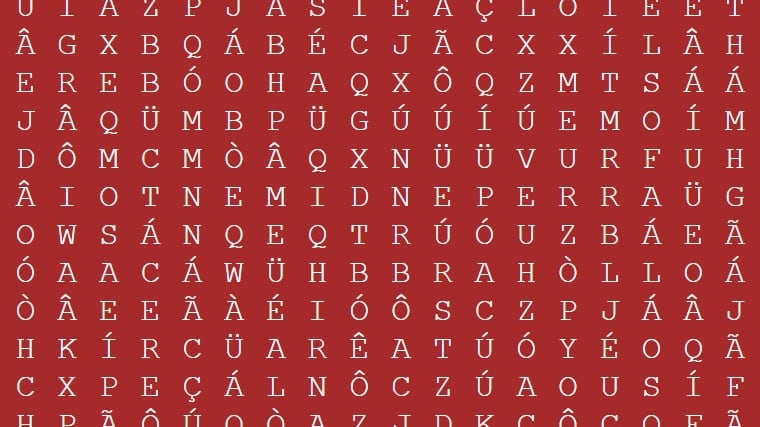 Caça-palavras arrependimento