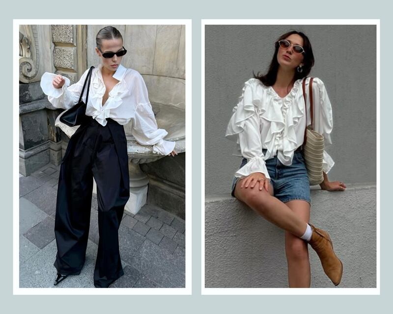 Blusas de 'poeta' en tendencia.