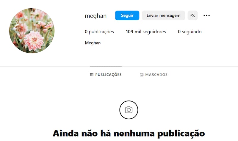 Esta é a suposta nova conta do Instagram de Meghan Markle