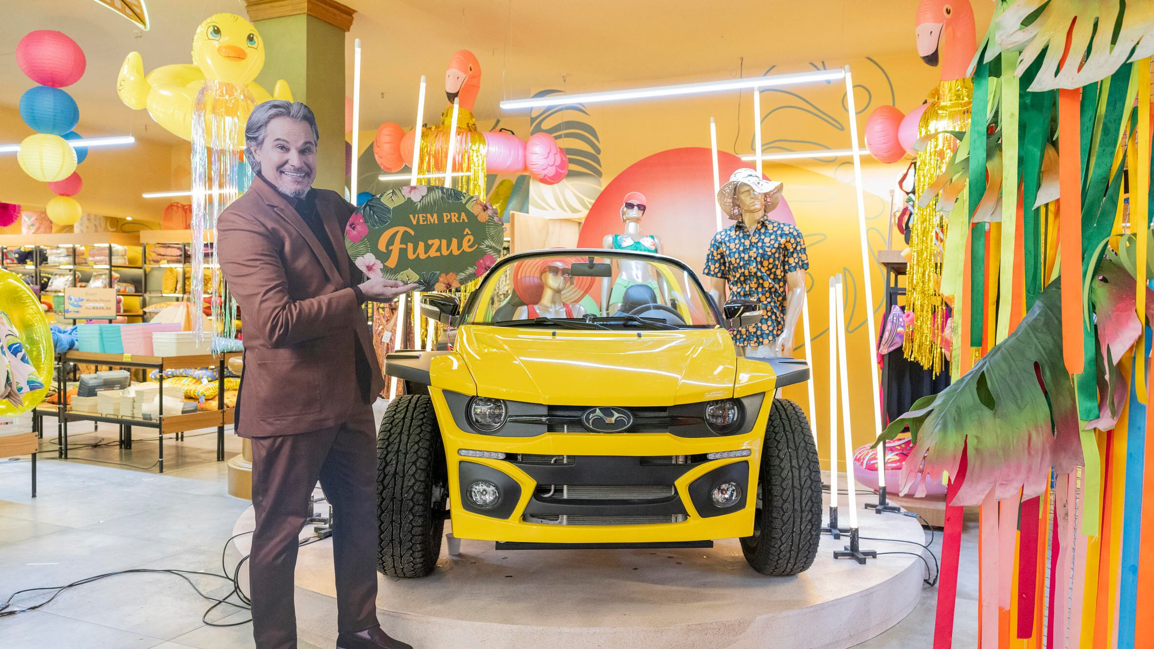 O cenário colorido vai ser muito usado pelos personagens de Fuzuê