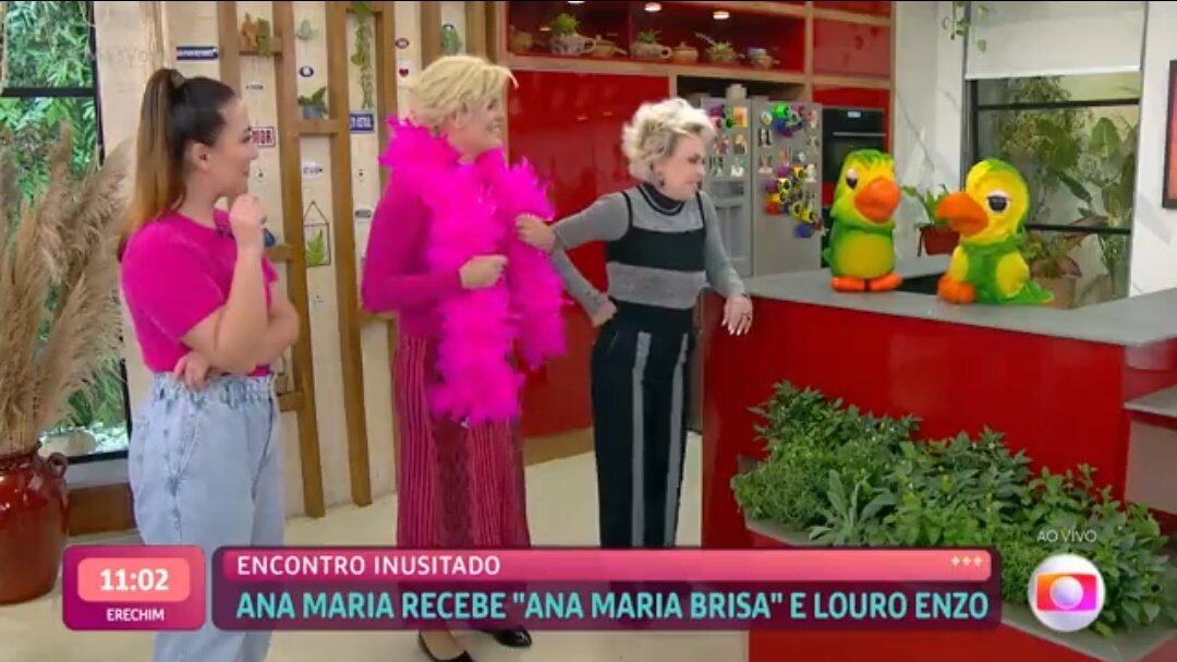 Ana Maria Braga recebe Ana Maria Brisa e Louro Enzo no Mais Você