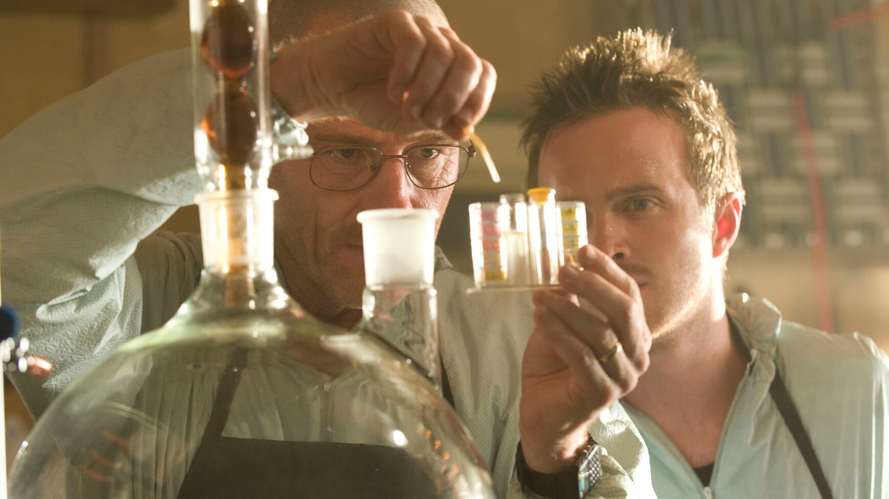 Os dois atores estiveram em Albuquerque durante quatro dias e só puderam sair para filmar.