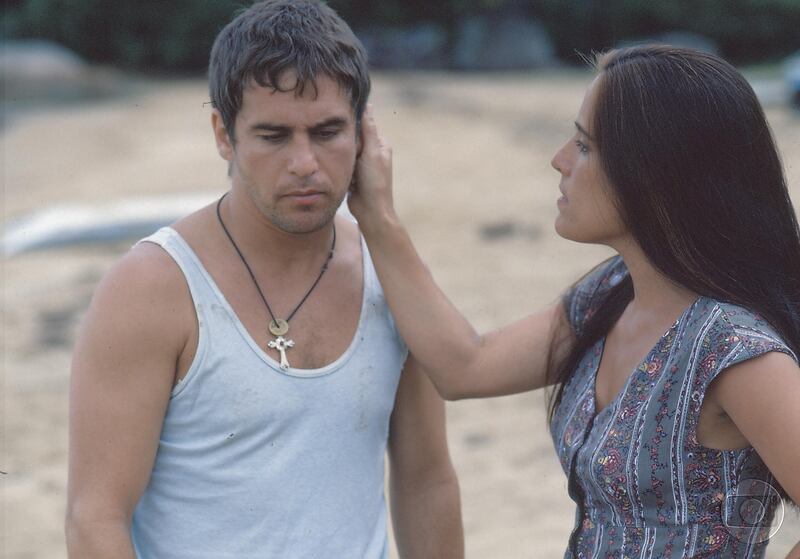 Mulheres de Areia: Tonho da Lua (Marcos Frota) e Raquel (Gloria Pires)