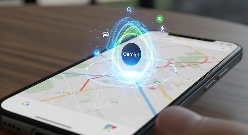 Gemini y Google Maps / Imagen conceptual / Whisk-FW