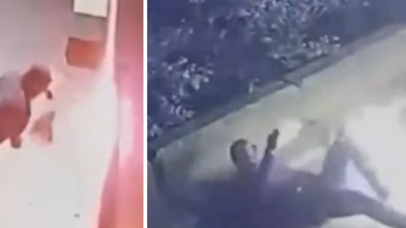 Vídeo: homem coloca fogo em si mesmo tentar incendiar centro comercial no Canadá