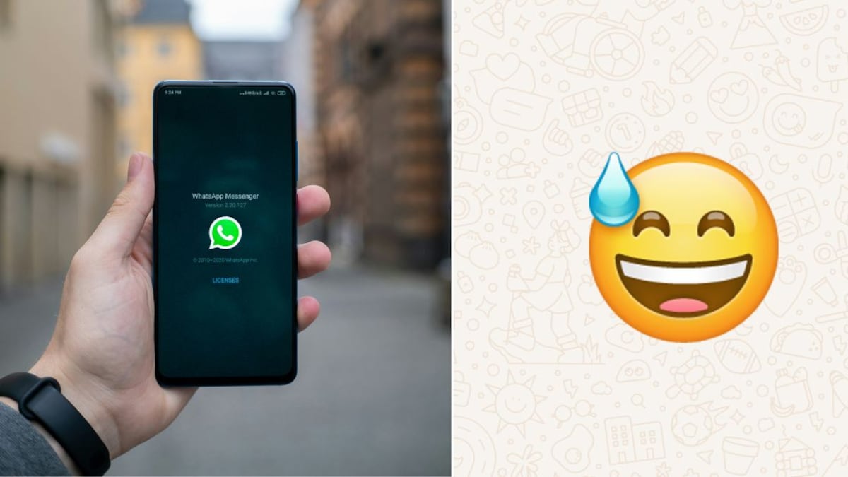 El emoji de carita amarilla riendo con una gota en la frente es uno de los más populares en WhatsApp