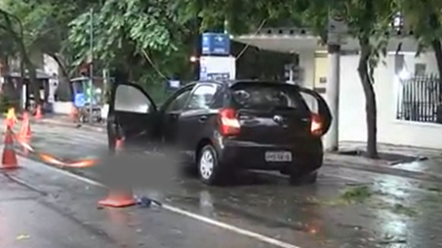 Caso ocorreu durante forte temporal