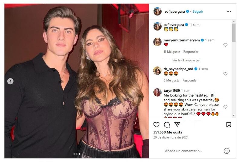 Sofía Vergara dio cátedra de estilo con un corsé transparente en 2024