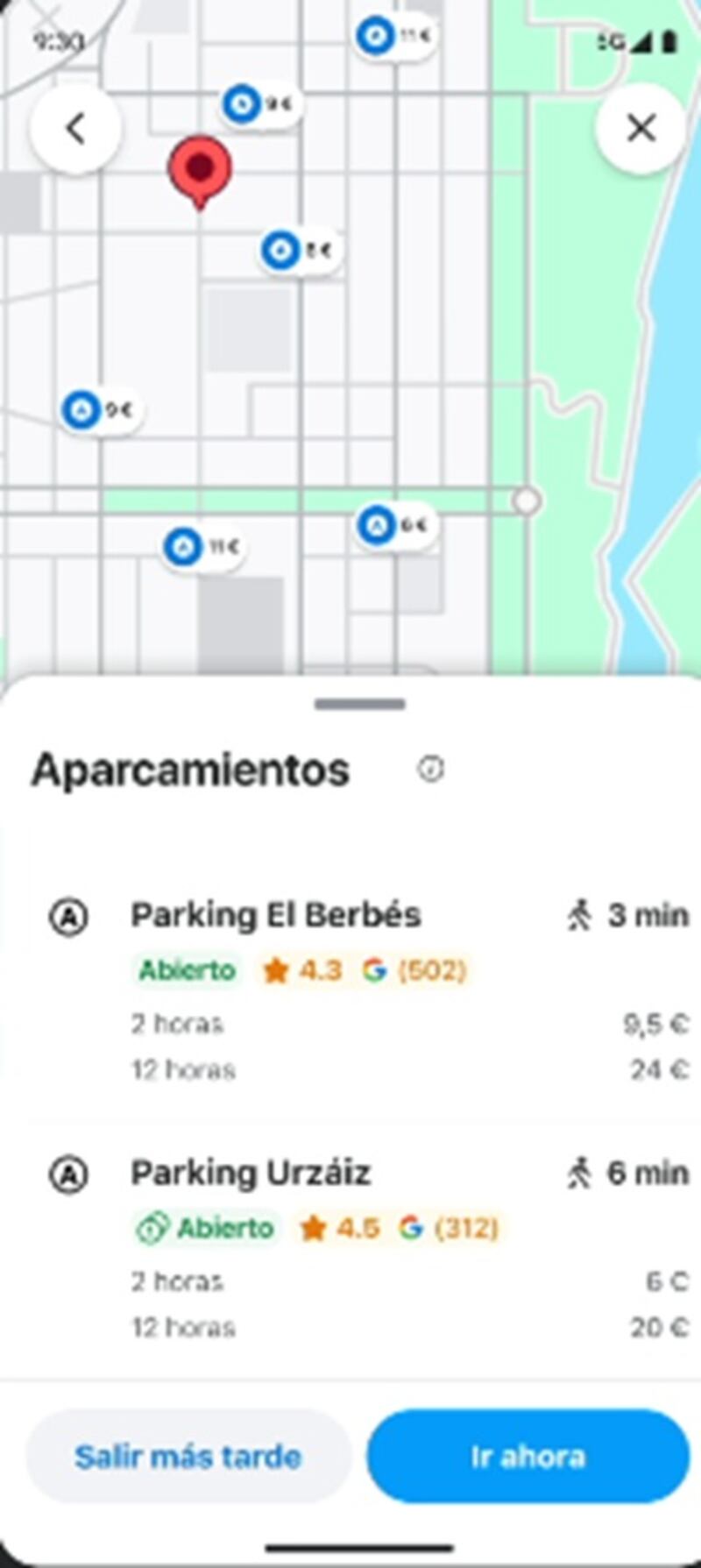 Waze Función Parking