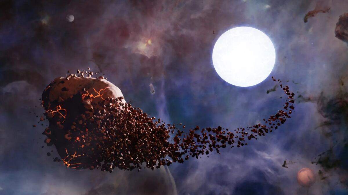 Representación de la destrucción de un planeta por parte de una estrella - NASA Nebulosa de la Hélice