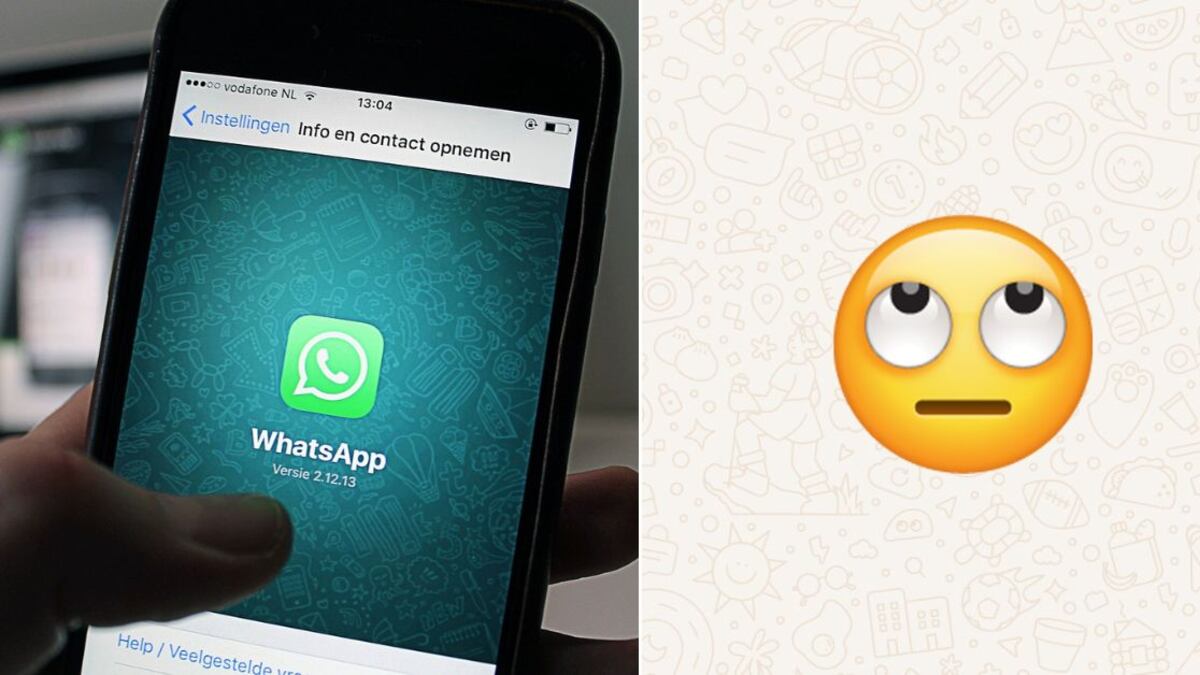 El emoji de carita con los ojos hacia arriba llegó a WhatsApp en el año 2017