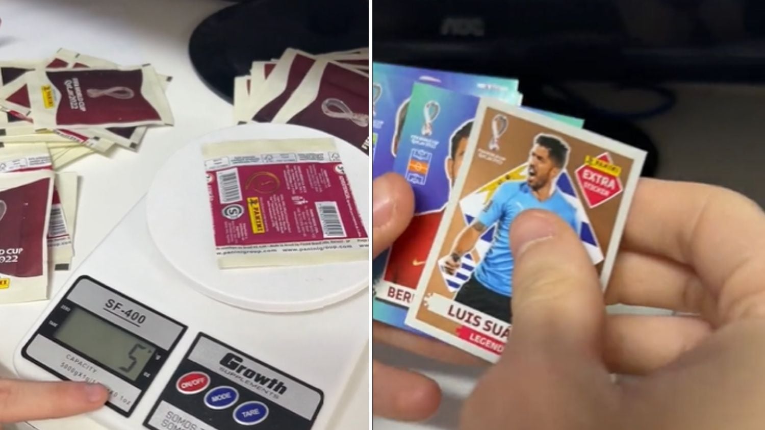 Pacote com figurinha extra pesa mais do que os outros