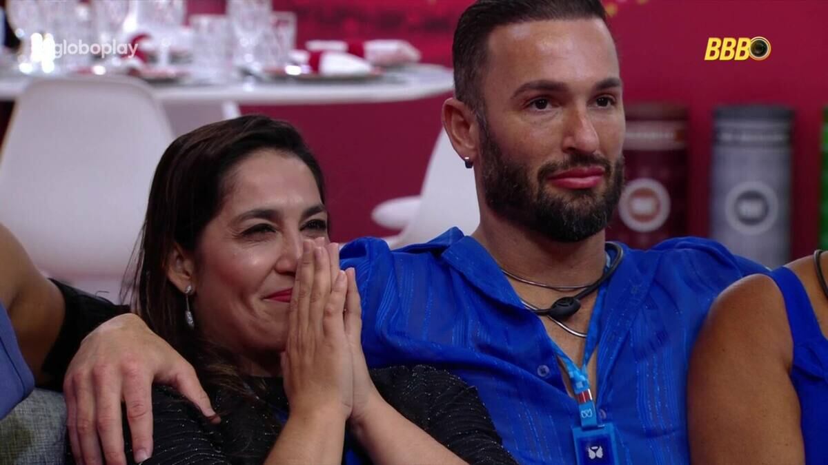 Daniele Hypolito e Diego Hypolito reagem ao vídeo do Almoço do Anjo do BBB 25