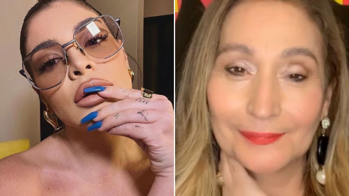 Gkay rebate Sonia Abrão durante festa de Simaria