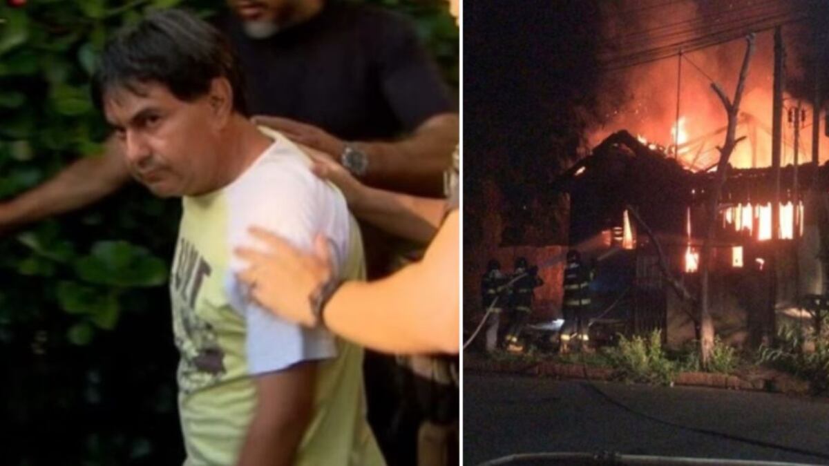 Autor do fogo acabou preso.