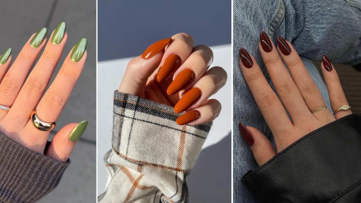 El verde oliva, naranja quemado y burdeos se llevarán mucho en las uñas en 2025