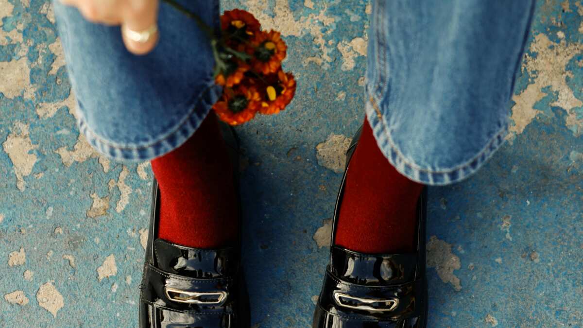 Jeans culotte y mocasines