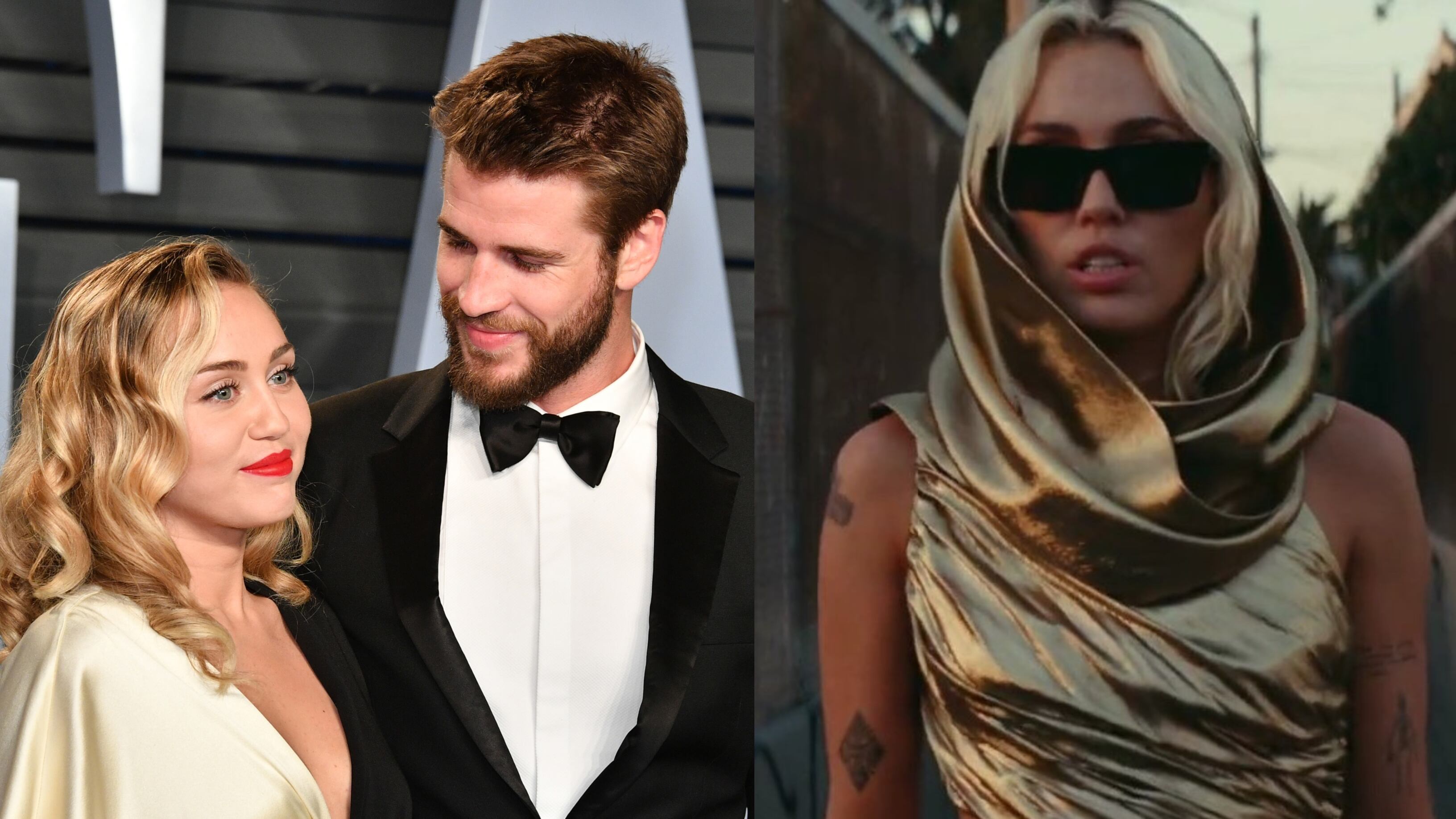 Miley Cyrus y Liam Hemsworth en la Vanity Fair Oscar Party / Créditos: Dia Dipasupil/Getty Images