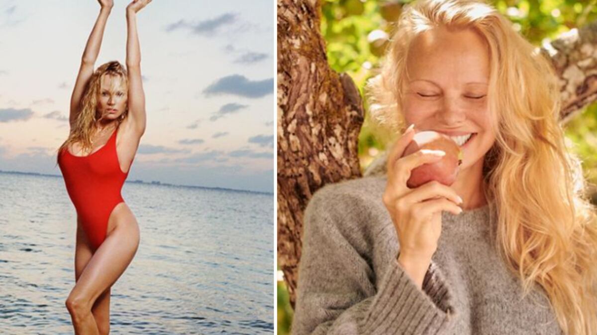 Pamela Anderson sin maquillaje