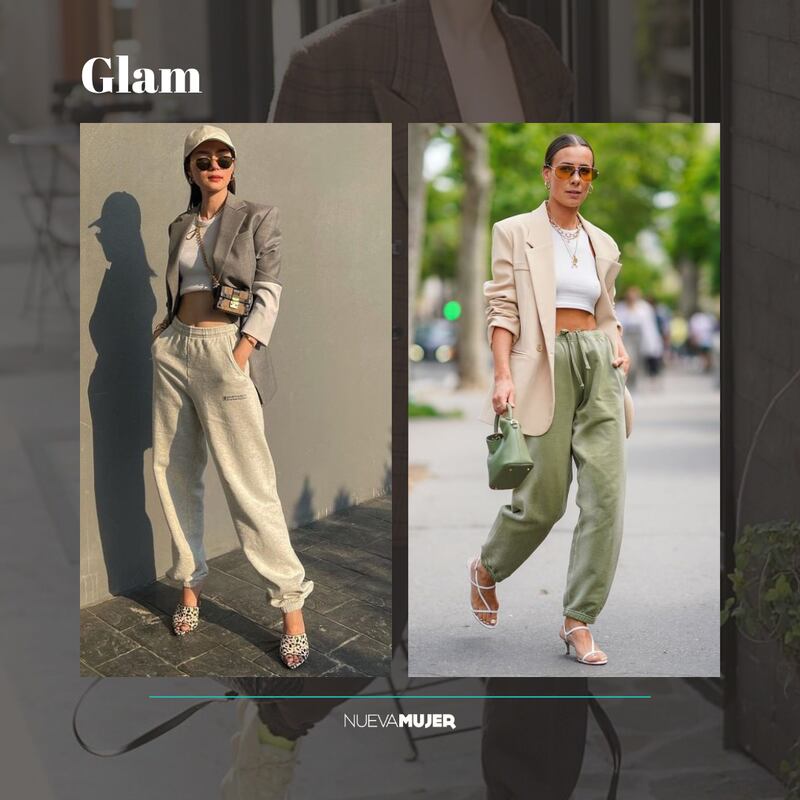 ¿Cómo combinar joggers con blazer o abrigo?