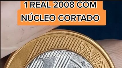 Moeda de 1 real com núcleo cortado pode valer muito mais do que você imagina