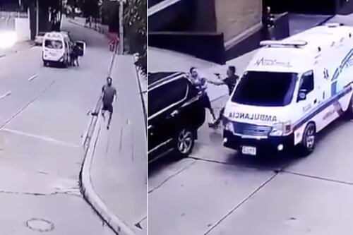 Tentativa de sequestro de um empresário em Bogotá usando uma ambulância; veja o vídeo