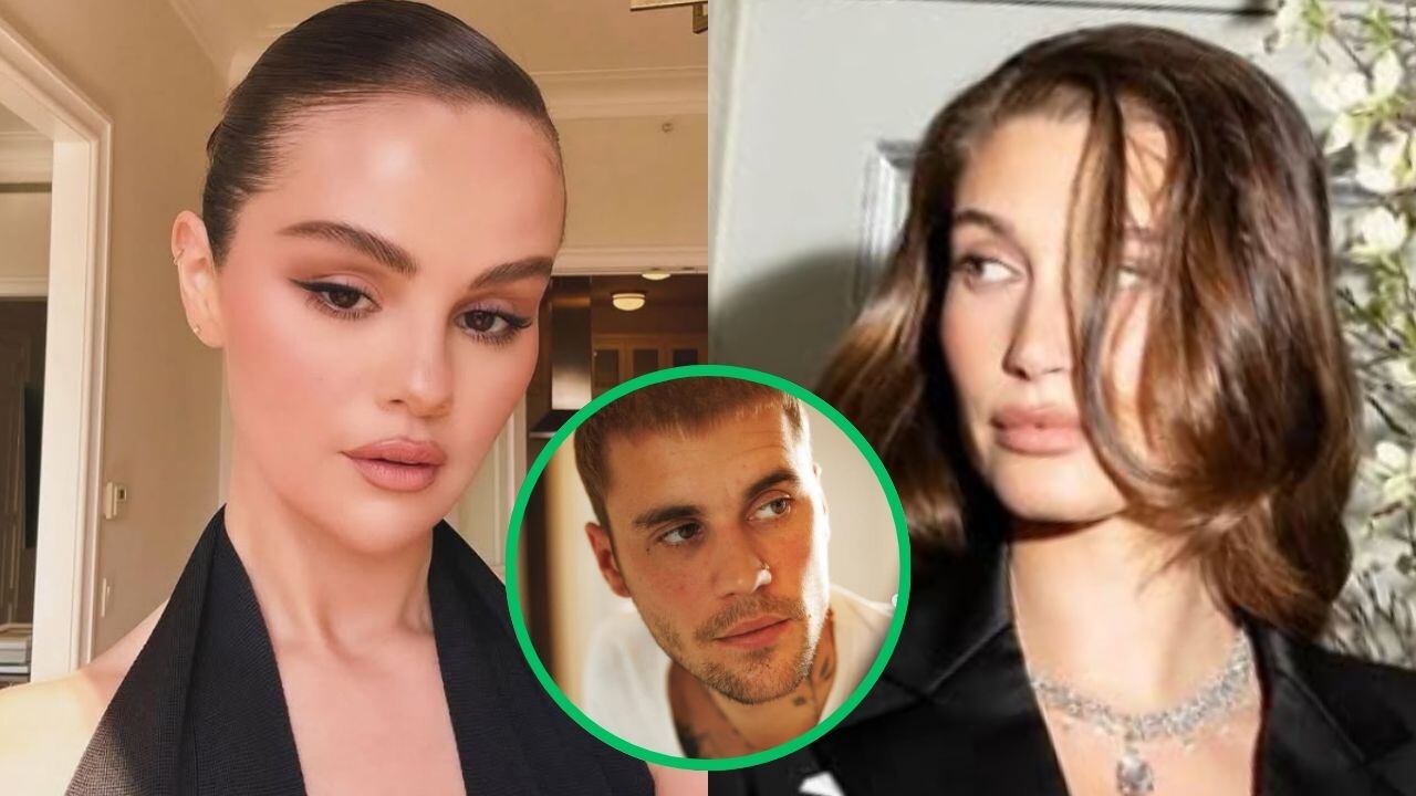 Selena Gomez, Hailey Bieber y Justin Bieber