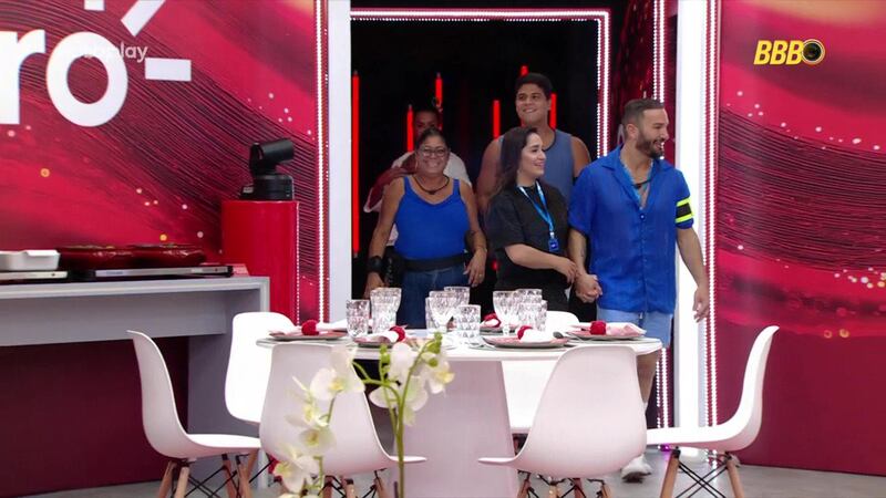Daniele e Diego chamaram Gracyanne e Giovanna e Guilherme e Delma para o Almoço do Anjo do BBB 25'
