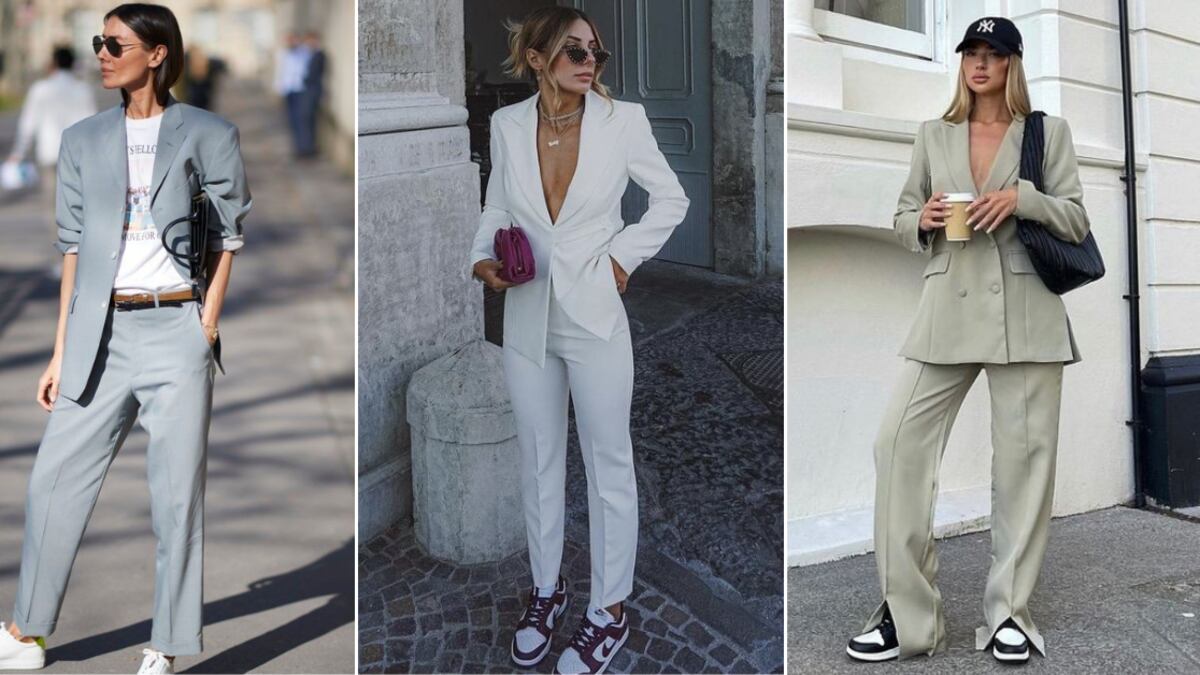 Pantalones sastre con tenis