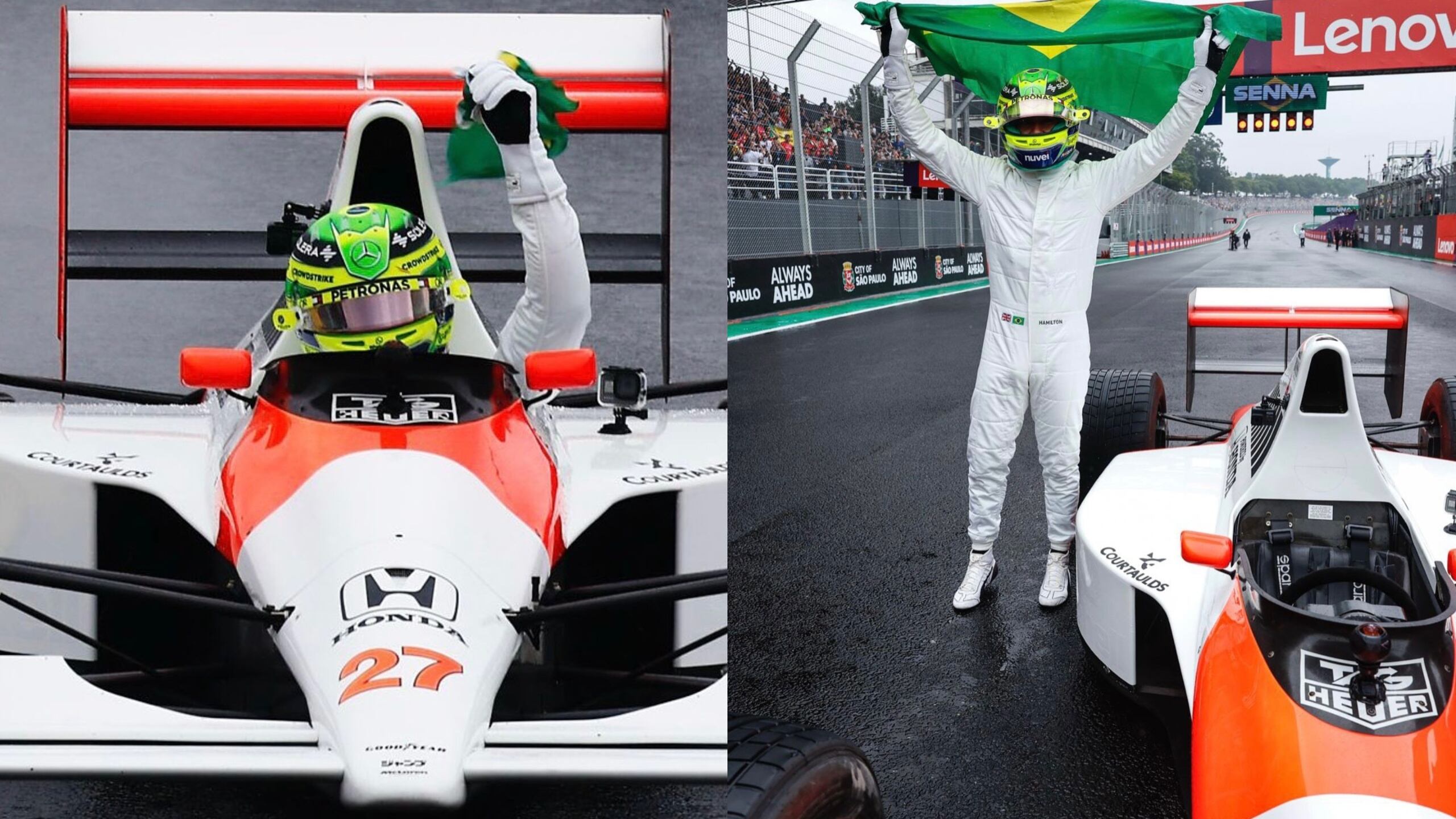 Lewis Hamilton faz post emocionante nas redes sociais após dirigir McLaren de Senna: “Parece um sonho”