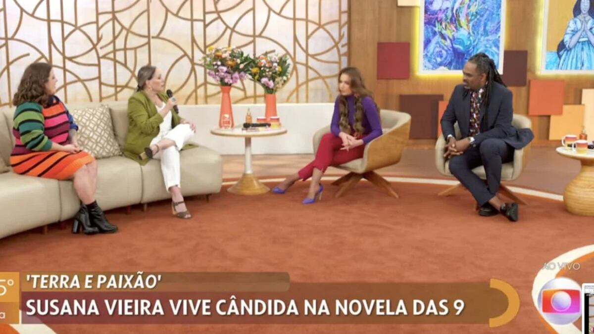 Susana Vieira conversa com Patrícia Poeta, Manoel Soares e Tati Machado no Encontro